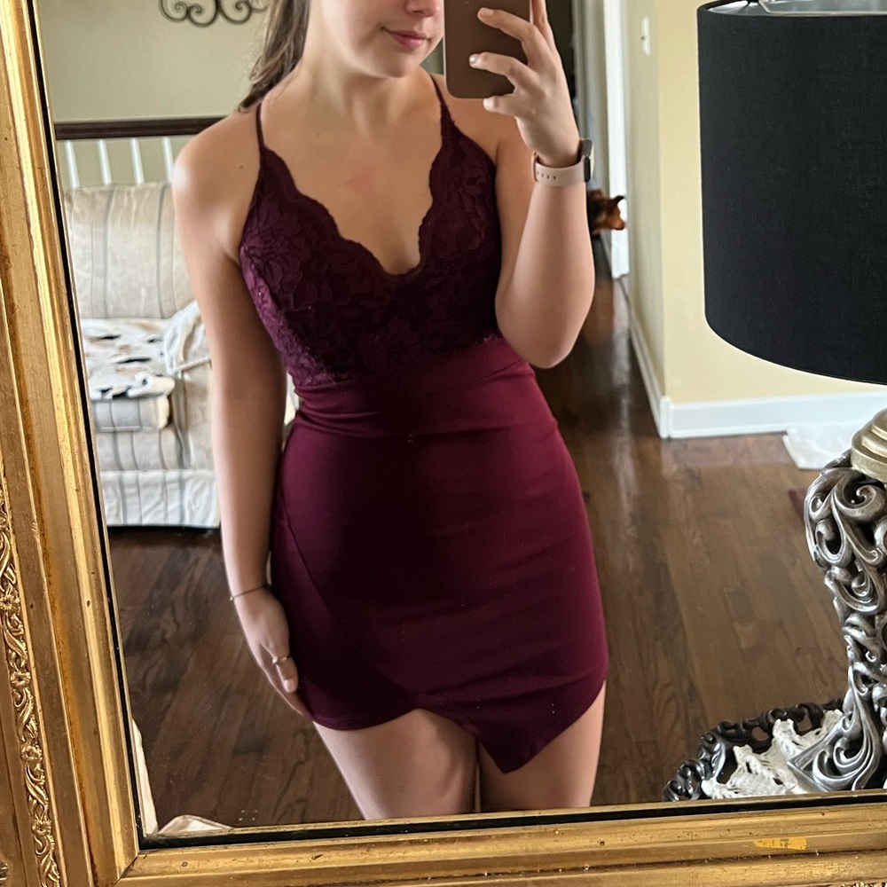 Maroon Windsor Dress